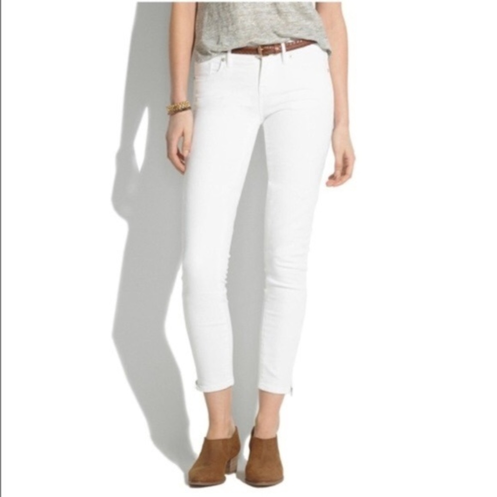 Madewell Skinny Skinny Crop Zip Jeans Pure White